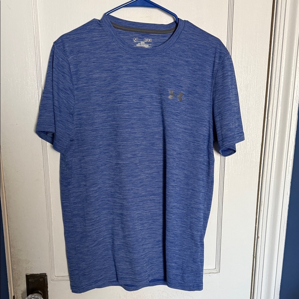 Under Armour Men's Heathered Blue Short Sleeve Tee